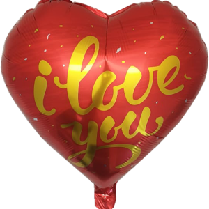 BALLOON FOIL LOVE YOU RED 17"  42.5CM