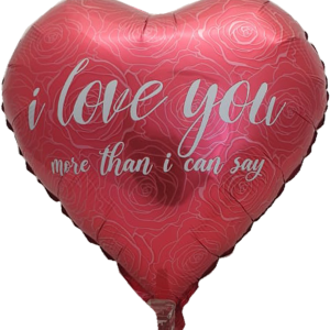 BALLOON FOIL LOVE RED W/ROSSES 17" 42.5C