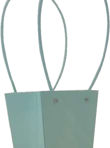 GIFTBAG FLOWER L/BLUE 15.5X13X9.5CM