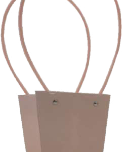 GIFTBAG FLOWER PINK 15.5X13X9.5CM