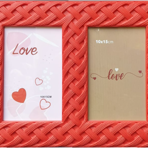 FRAME DOUBLE PHOTO LOVE RED