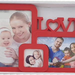 FRAME 3 PHOTO`S LOVE RED