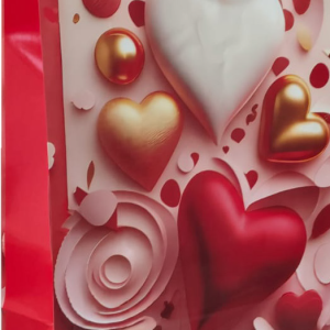 GIFTBAG LOVE/HEARTS #1 21X18X8CM