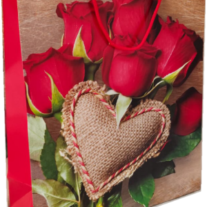 GIFTBAG LOVE/FLOWERS  #17  21X18X8CM