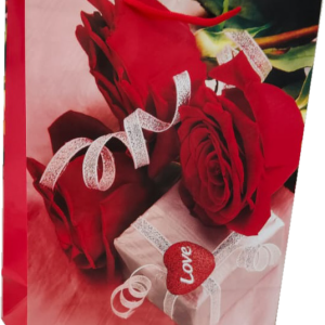 GIFTBAG LOVE/FLOWERS  #19  21X18X8CM