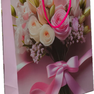 GIFTBAG LOVE/FLOWERS  #25  21X18X8CM