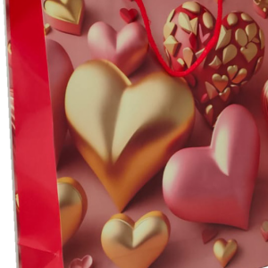 GIFTBAG LOVE/HEARTS #3 21X18X8CM