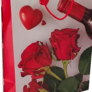 GIFTBAG LOVE/HEART/FLOWERS #14 32X25X10C