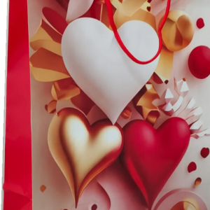 GIFTBAG LOVE/HEARTS # 6 32X25X10CM