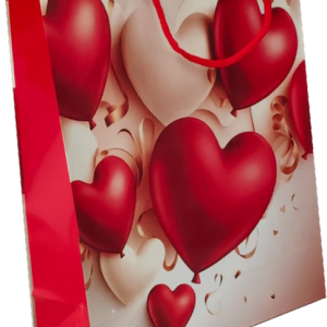 GIFTBAG LOVE/HEARTS # 8 32X25X10CM