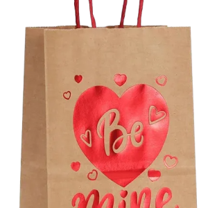 GIFTBAG CRAFT HEARTS W/BE MINE 21*15*8CM