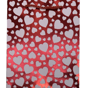 GIFTBAG RED W/WHITE ASST.HEARTS 32*26*10