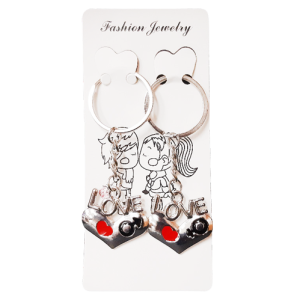 KEYRING LOVE METAL DOUBLE K/RING