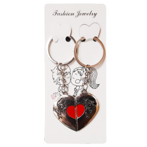 KEYRING METAL LOVE JOINING HEART D/K/RIN