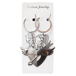 KEYRING METAL LOVE HEART/SL D/K/RING