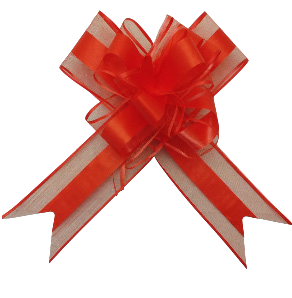 PULLBOW RIBBON  RED  6.4X85CM