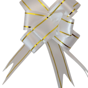 PULLBOW SATIN WHITE 1.7X34CM