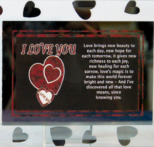 LOVE GLASS FRAME 20X25XM