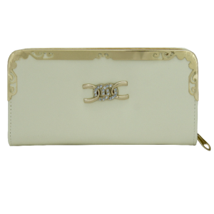 LADIES WALLET CREAM 21X10.5CM