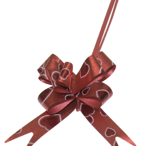 PULL BOWS RED W/HEARTS 10PCS 29X1.5C